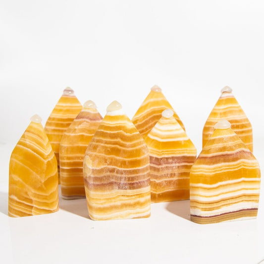 Yellow Calcite Teardrops Free Form