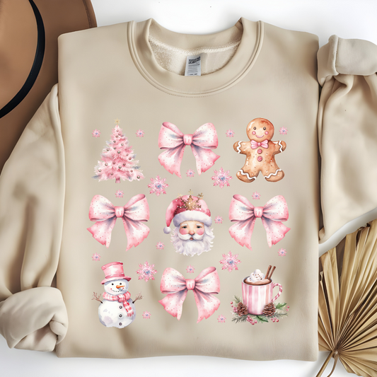 Pink Holiday Christmas Sweatshirt