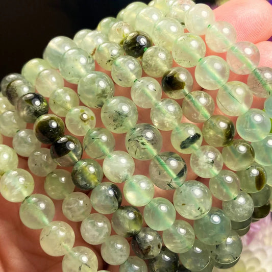 Prehnite Crystal Healing Stretch Bracelet