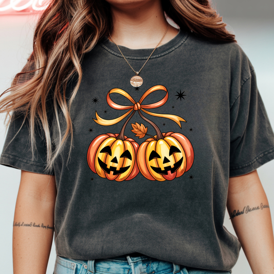 Pumpkin Coquette Comfort Colors Halloween Shirt