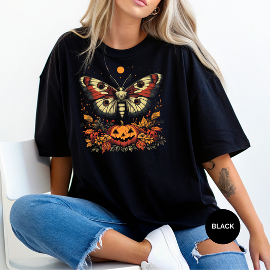 Halloween Pumpkin Moth Comfort Colors Halloween Shirt