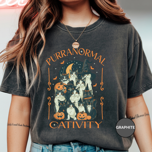 Purranormal Comfort Colors Halloween Shirt