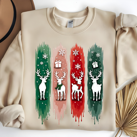 Reindeer Coquette Christmas Sweatshirt