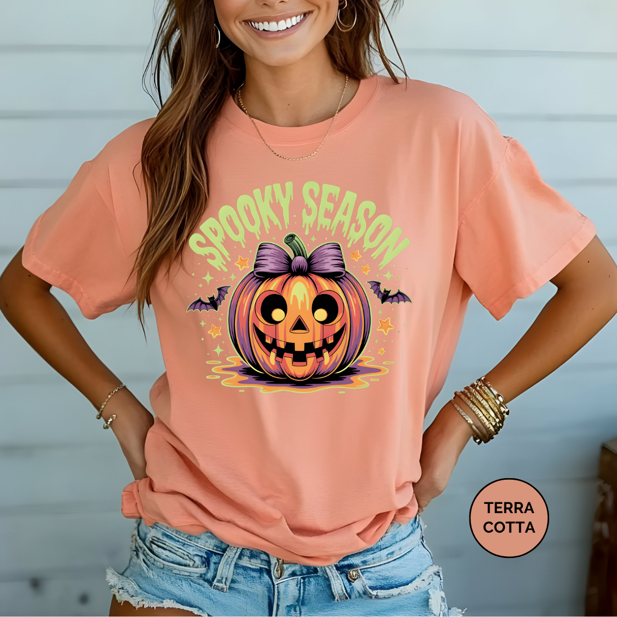 Spooky Season Green Comfort Colors Halloween Shirt