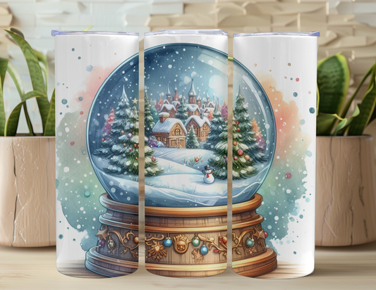 Village Snowglobe 20oz Tumbler