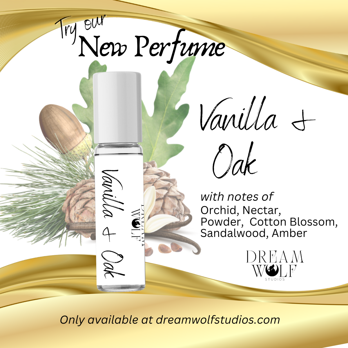 Vanilla + Oak Perfume Roller