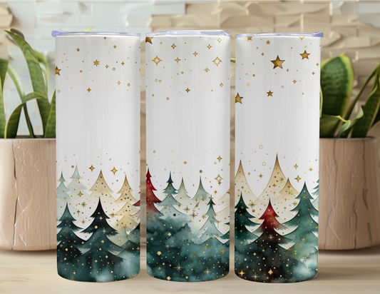 Watercolor Wintergreens 20oz Tumbler