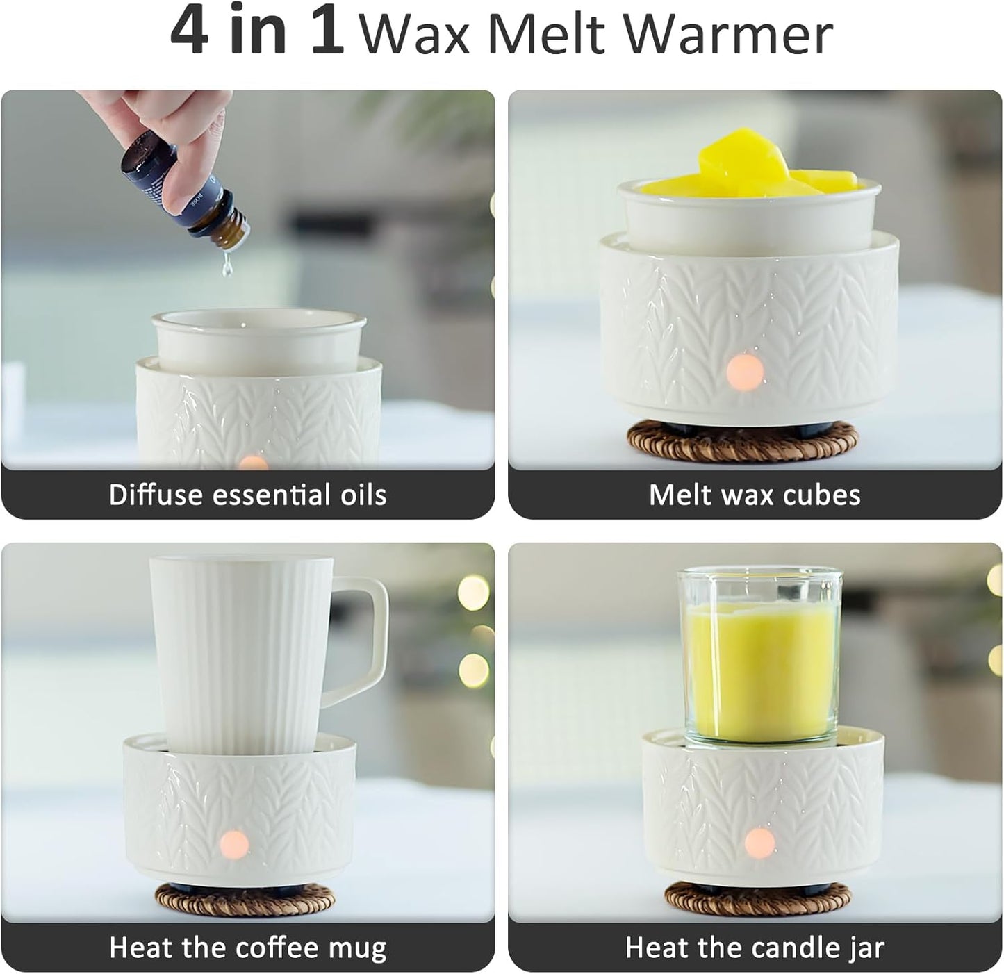 White Leaf Wax Melt Warmer