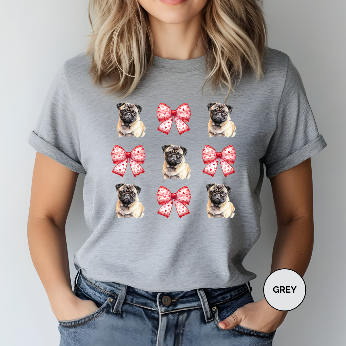 Boxer with Valentine Coquette Bows Dog Shirt