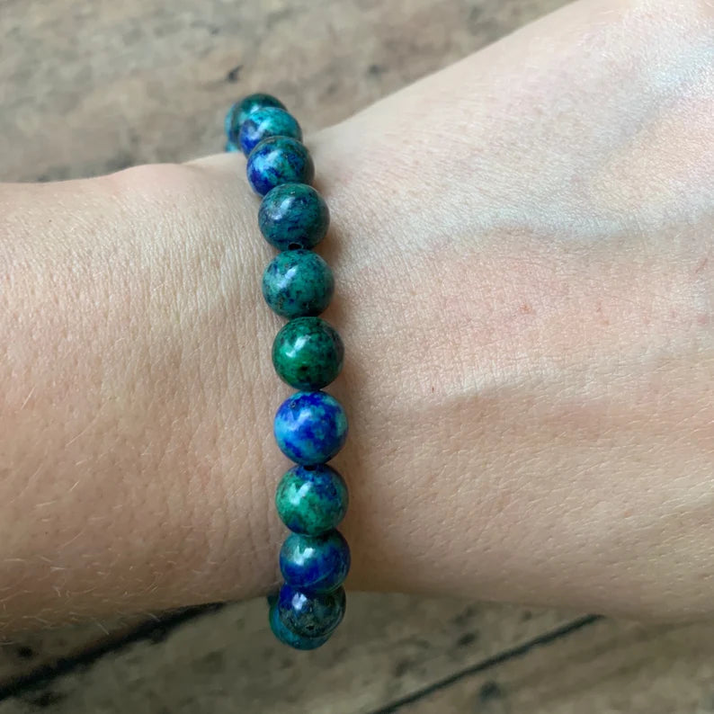 Chrysocolla Crystal Healing Stretch Bracelet