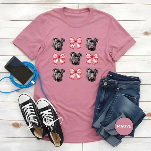 Cane Corso Valentine Coquette Bows Dog Shirt