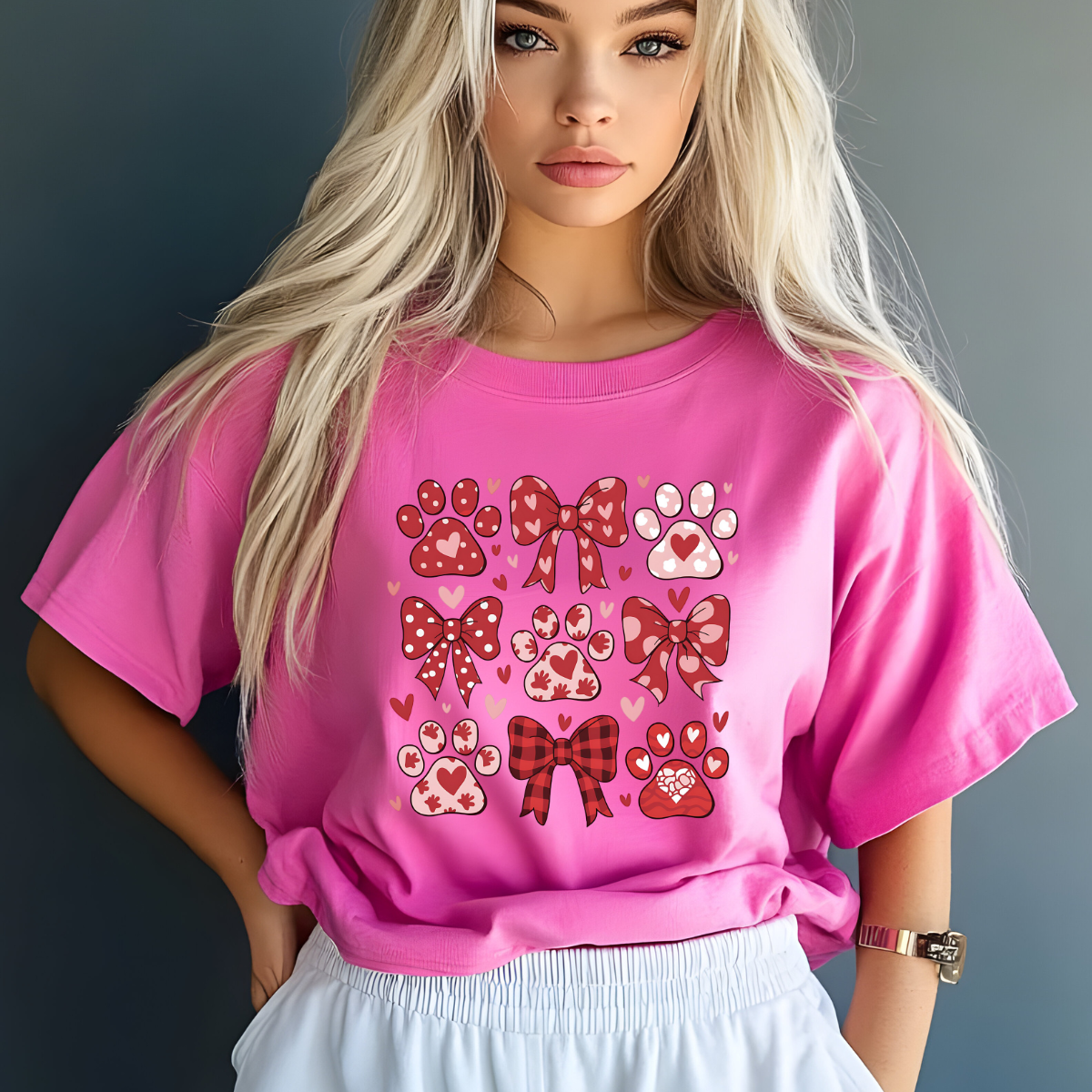 Paws & Bows Coquette Valentine's Day Shirt