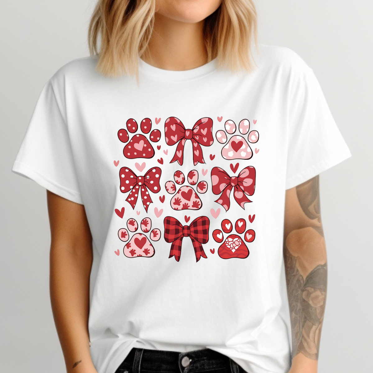 Paws & Bows Coquette Valentine's Day Shirt